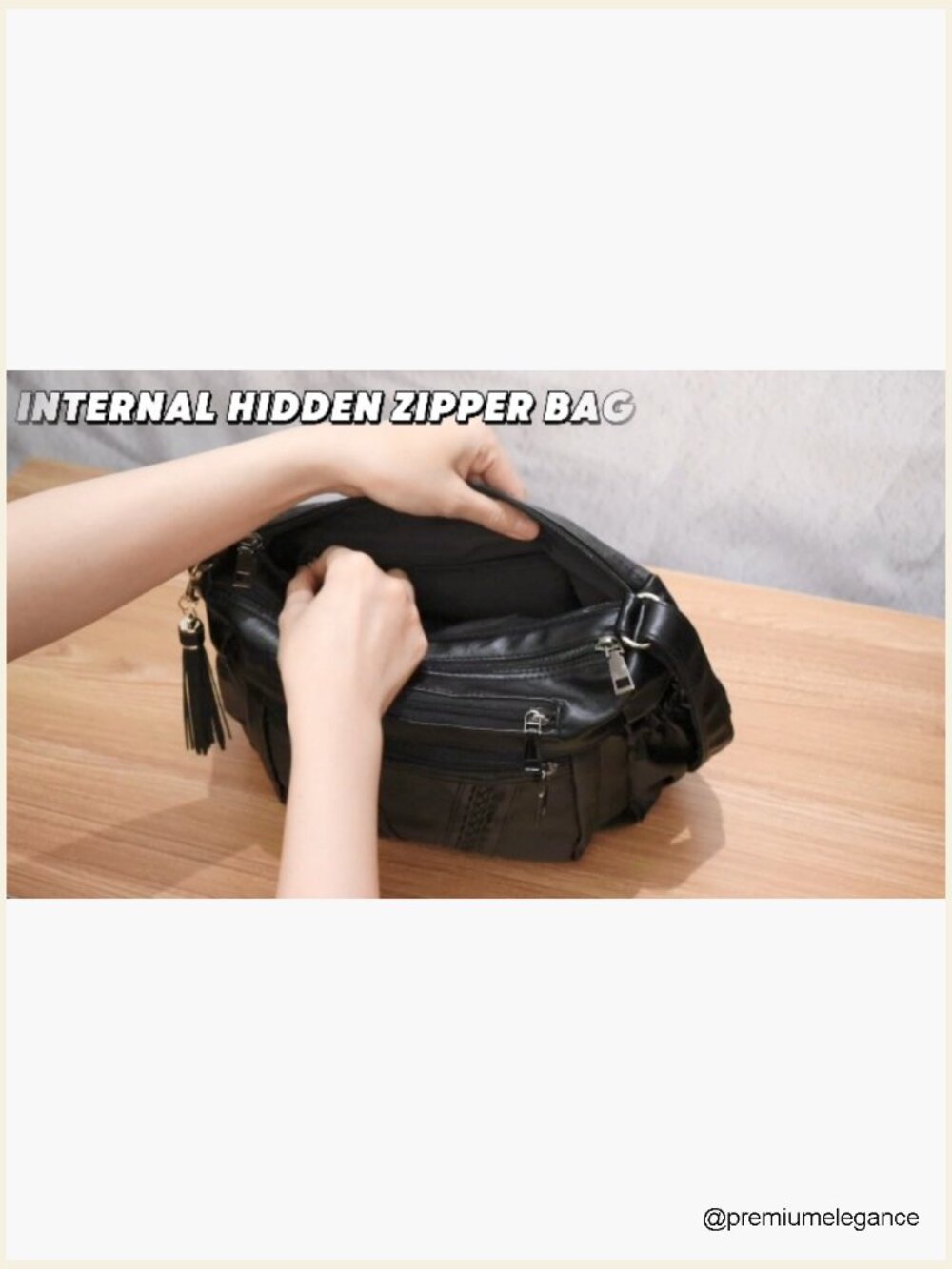 PU Leather Crossbody Bag with Multiple Pockets - Lightweight Shoulder Bag - Picture 7 of 7